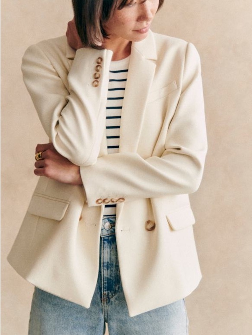 Sezane christie ecru jacket